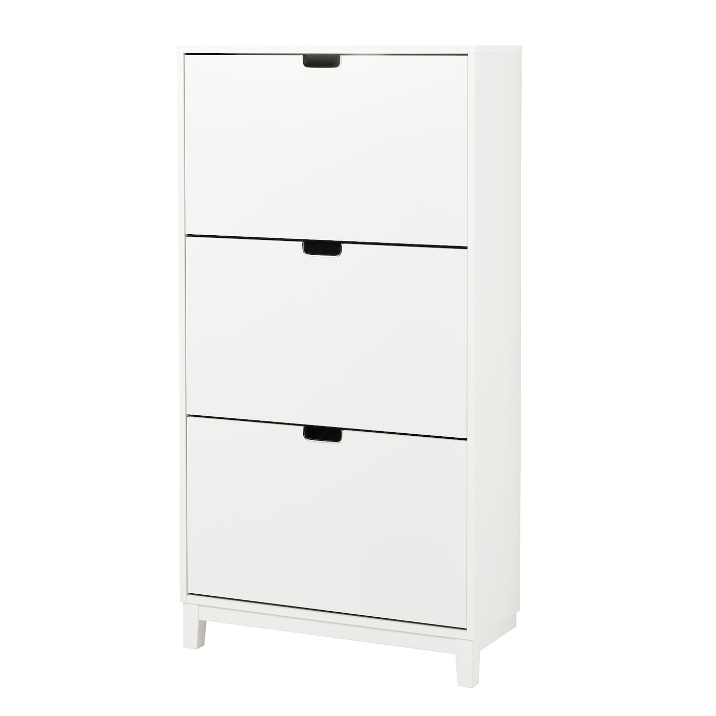 IKEA宜家斯多尔 三门鞋柜，白色，79x29x148 厘米简约收纳柜