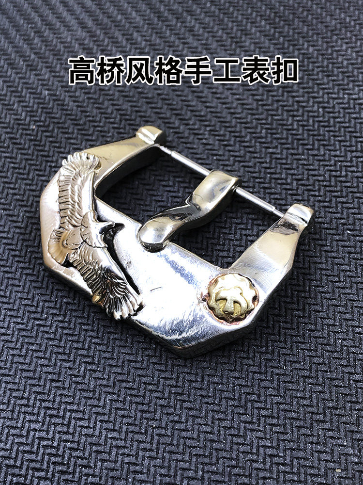高桥老鹰铜手表扣头 针扣 纳海水鬼智能手表扣 表扣18 20 22 24mm