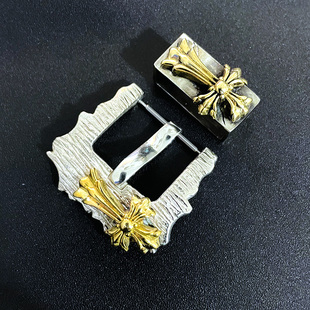 个性 十字手表扣针扣18 26mm皮表带扣头表带环圈手工表扣