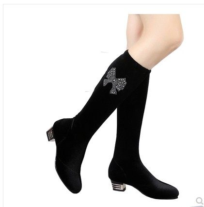 杨丽萍鹅绒瘦腿广场舞靴水兵舞靴现代舞靴女式软底中跟拉丁舞靴子,女鞋,深口单鞋,淘宝优惠券,粉丝福利购,淘宝优惠卷