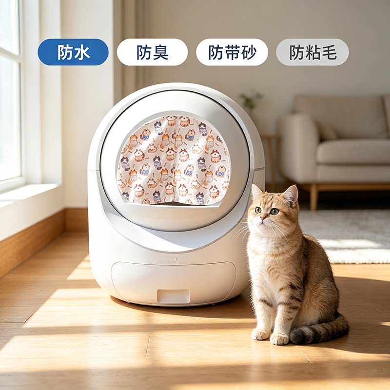 有家有宠猫砂盆防臭门帘