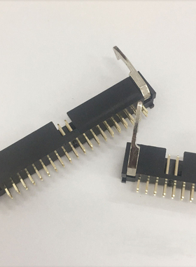 同创科技 DC3 20P 2.54mm间距 带金属钩简易牛角座 卡扣180度直脚