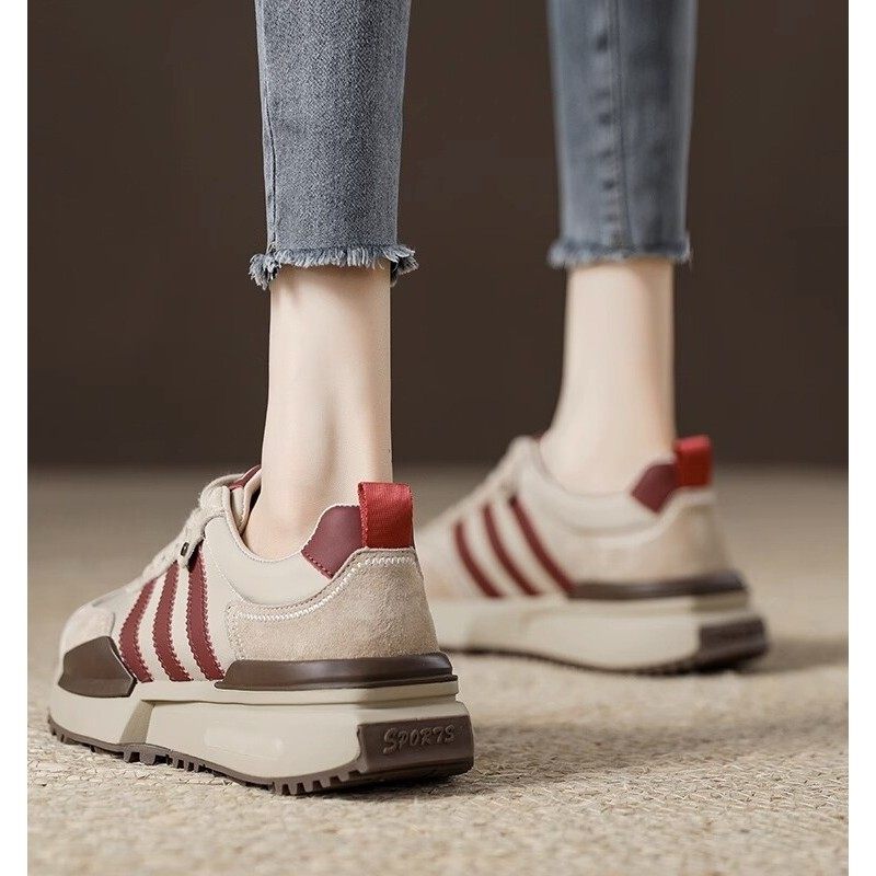 香港真皮阿甘鞋女厚底老爹鞋2024年春秋季新款复古百搭显脚小运动,女鞋,时尚休闲鞋,淘宝优惠券,粉丝福利购,淘宝优惠卷