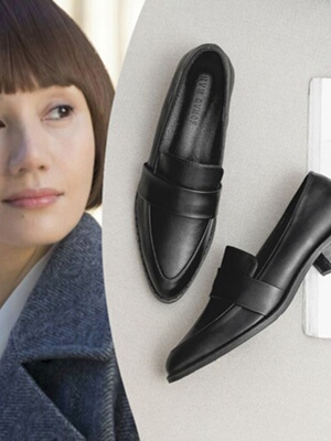 小皮鞋女鞋平底职业工作鞋粗跟