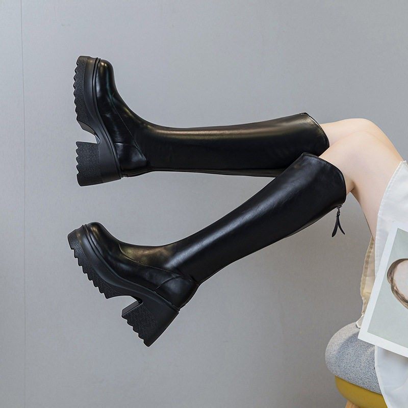 厚底高跟不过膝长筒靴10cm小个增高高筒骑士靴显瘦靴子女加宽长靴,女鞋,骑士靴,淘宝优惠券,粉丝福利购,淘宝优惠卷