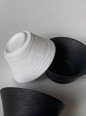 zealous陶瓷碗家用高级感轻奢吃饭碗高档黑白米饭碗单个餐厅餐具