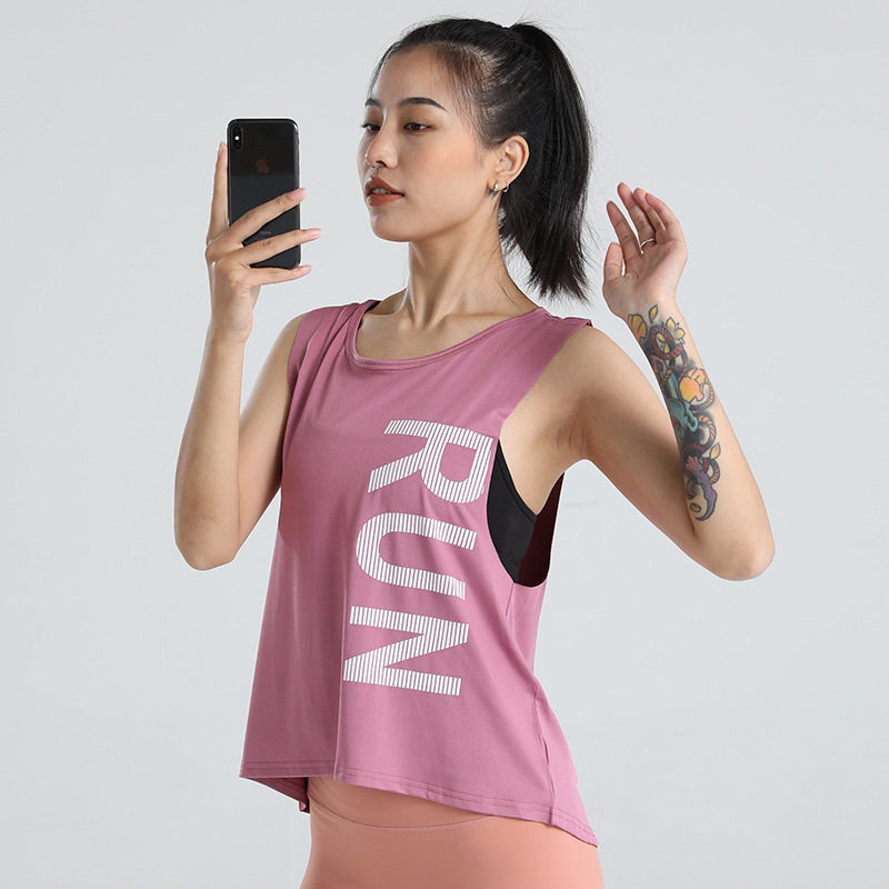 夏季YOGA瑜伽服背心无袖上衣瑜伽套装