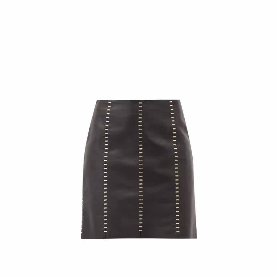 GMT英国代购20秋冬 Alexander McQueen黑色皮革钉书钉短半身裙5折|msdalam kategori Butik wanita / wanita, skirt - dari Buy2taobao.com untuk memberikan perkhidmatan ejen Taobao profesional membeli