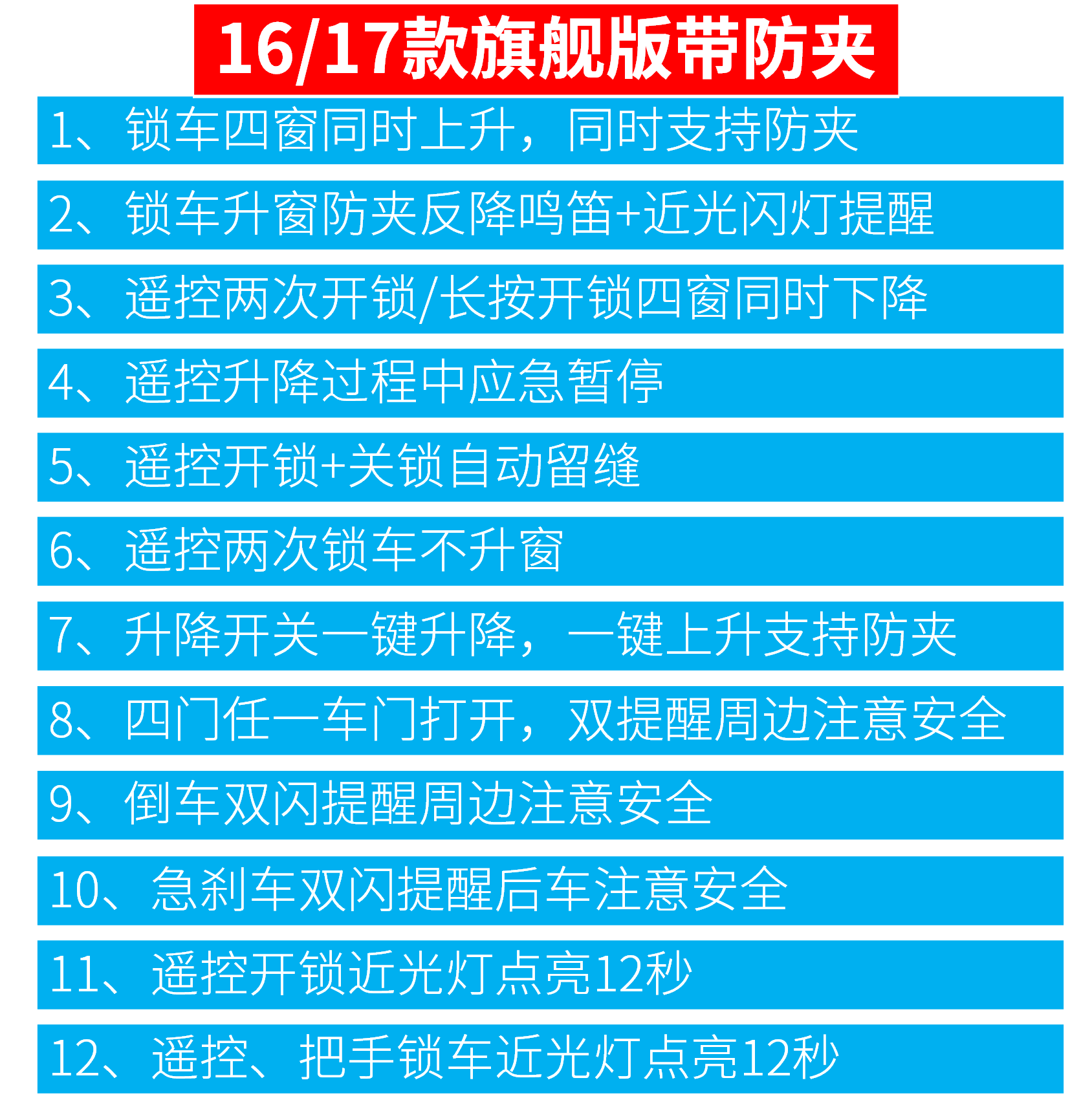 16-22博越专用自动升窗器遥控一键升降锁车关窗器防夹防盗升降器