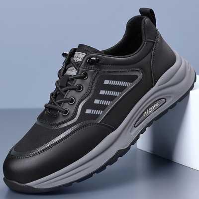 男鞋运动鞋男款2025冬季新款皮面保暖官方旗舰男士跑步鞋子男
