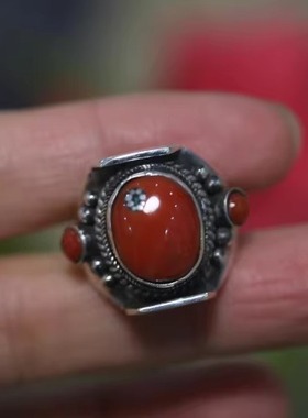 藏式925纯银马鞍款戒指民族复古风男女款本命年新年礼物