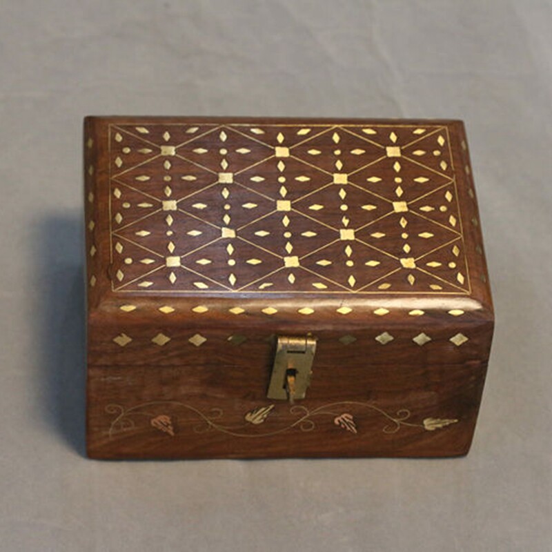 尼泊尔手工酸枝木中式复古高档文玩珠宝首饰品木盒礼品盒双层实木