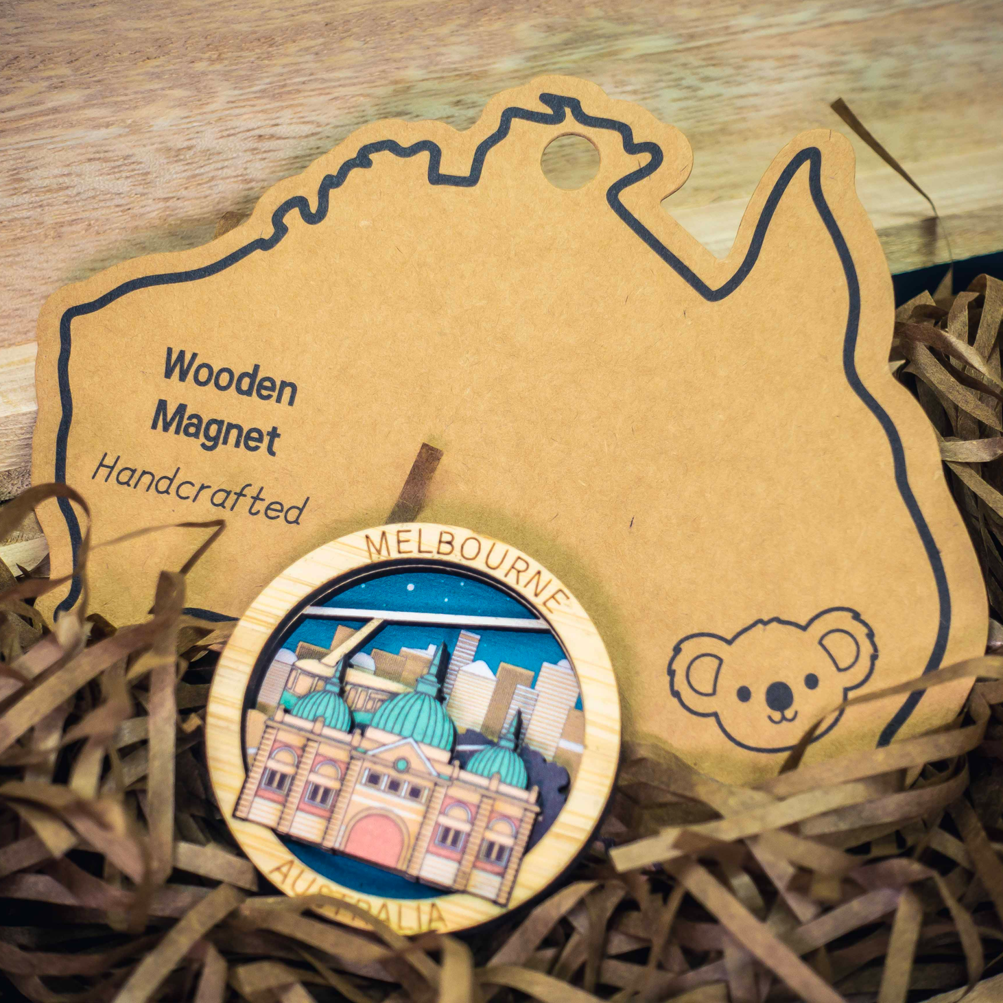 澳大利亚墨尔本木质3D立体冰箱贴