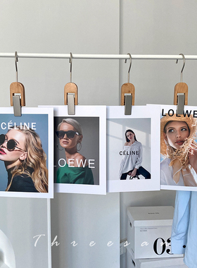 ins风拍照道具英文时尚人物卡片复古网红摆件装饰摄影背景布置