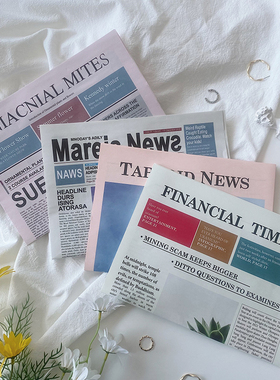 ins拍照道具摆件复古英文报纸时尚卡片网红装饰美食摄影背景布置