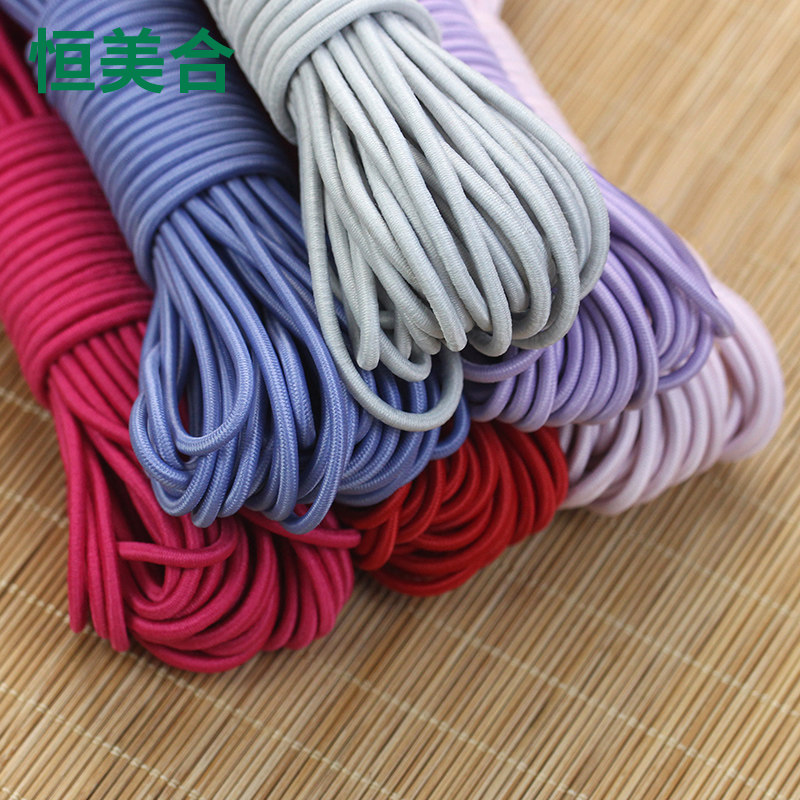 2.5毫米彩色圆形松紧带头绳图片