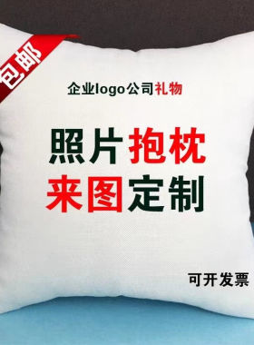 DIY抱枕定制LOGO来图定做可印照片沙发客厅靠垫靠背