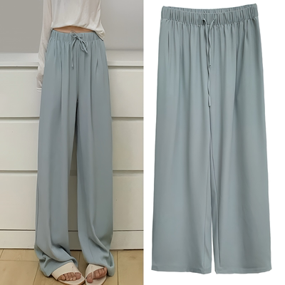 薄款垂坠感西装阔腿裤女