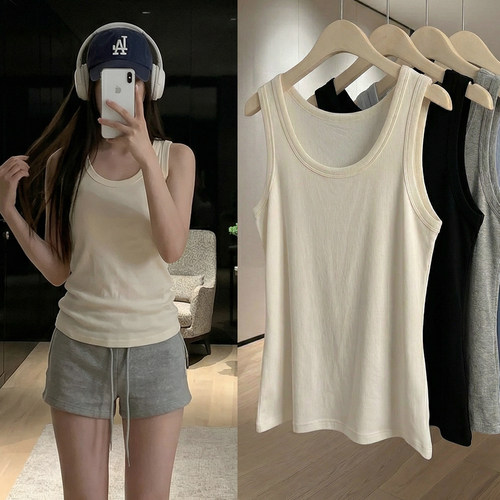 桑蚕丝羊毛韩系白色吊带春夏新款