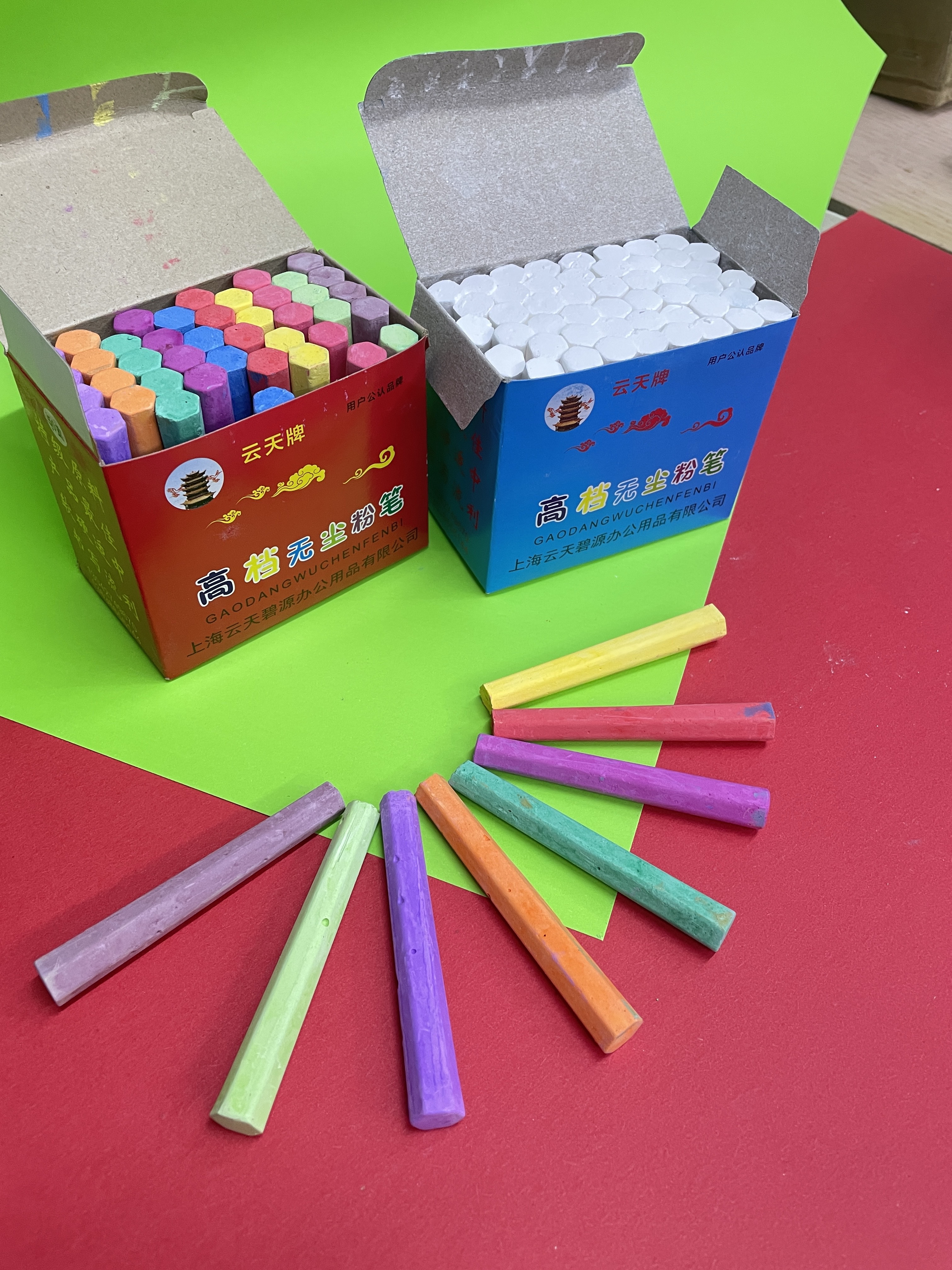 4盒包邮天牌无毒涂鸦六角粉笔