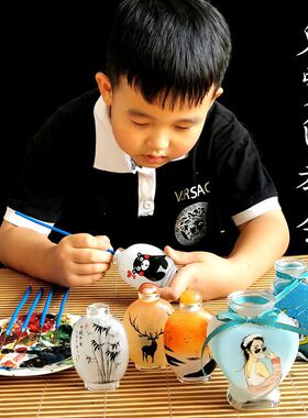 内画鼻烟壶工具内画笔内画工具手工DIY绘画材料涂色白坯夜市摆摊
