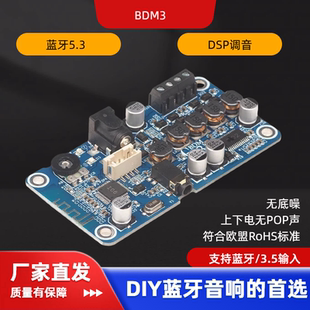 BDM3替代TPA3118蓝牙5.3功放板DSP调音2X25W便携音箱 工业机器人