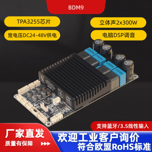 TPA3255蓝牙5.3立体声功放BDM9