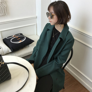 新厚款 墨绿色显白2018秋季 大衣 独家定制 NeeDshop1