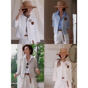 NeedShop1 【三色亚麻小西服】简约正肩显瘦亚麻小西服