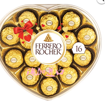 加拿大代购Ferrero费列罗巧克力球情人节心形礼盒200克榛果威化