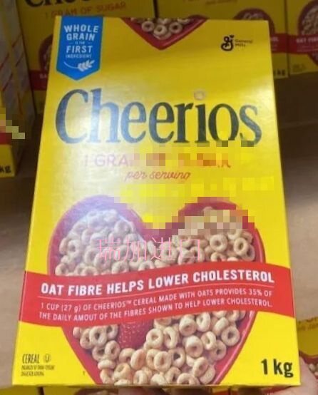包邮加拿大GM Cheerios通用磨坊全麦谷物脆麦圈1KG麦片多种