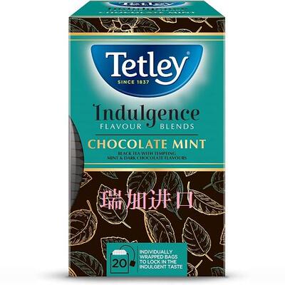 包邮加拿大TETLEY泰勒INDULGENCE巧克力薄荷红茶20包*2盒多种搭配