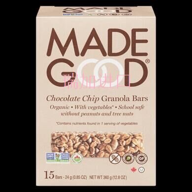 MADEGOOD燕麦谷物棒巧克力碎