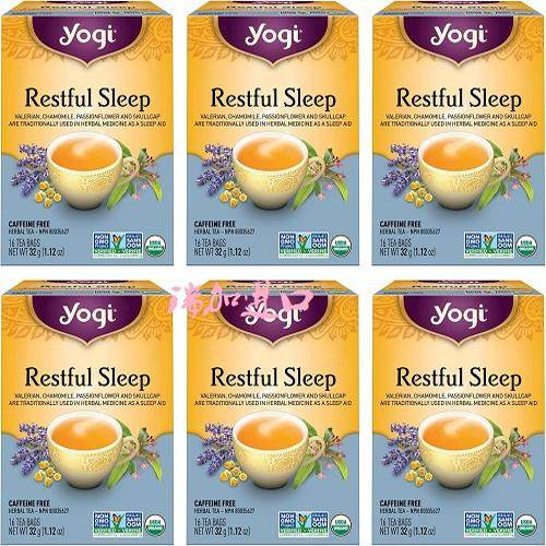 包邮加拿大YOGI RESTFUL有-机肉桂放松睡眠花草茶32g*6盒无咖啡因