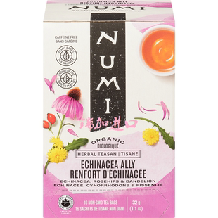 加拿大NUMI 机草本紫锥菊花草茶16包无咖啡因多口味 Echinacea有