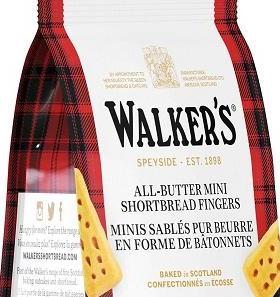 包邮加拿大Walkers Shortbread迷你纯黄油曲奇手指饼干125g*2盒