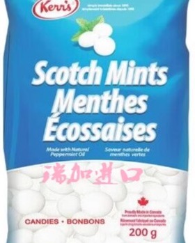 包邮加拿大Kerr's苏格兰薄荷糖200g*2包多种口味可搭配不含高果糖