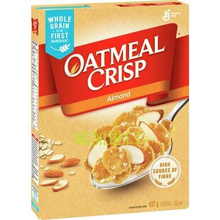 包邮加拿大GM OATMEAL通用磨坊高纤杏仁燕麦酥脆麦片437g多买便宜
