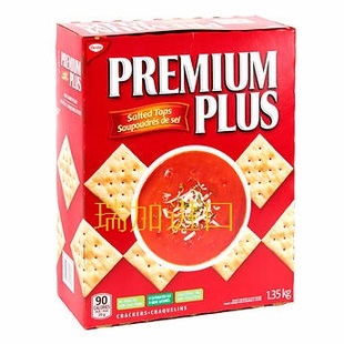 包邮加拿大PREMIUM咸味大麦薄脆饼干家庭装12包1.35KG/盒零胆固醇