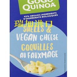 加拿大Gogo Quinoa有肌白米藜麦素食奶酪贝壳意面170克*3盒多种