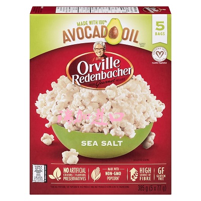 包邮加拿大Orville AVOCADO OIL牛油果油微波炉爆米花5袋385克