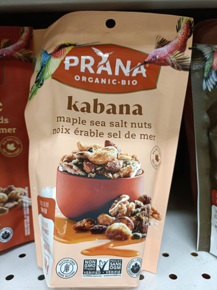 包邮加拿大Prana maple nuts枫糖坚果杏仁腰果核桃巴西坚果150克
