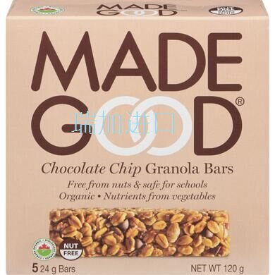 MADEGOOD燕麦谷物棒巧克力碎