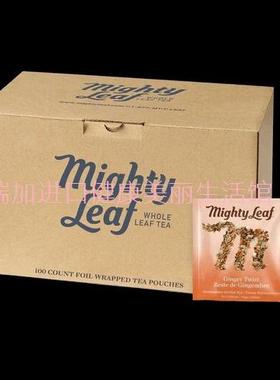 包邮加拿大Mighty leaf美泰GINGER TWIST姜花凉茶整箱100包多种味