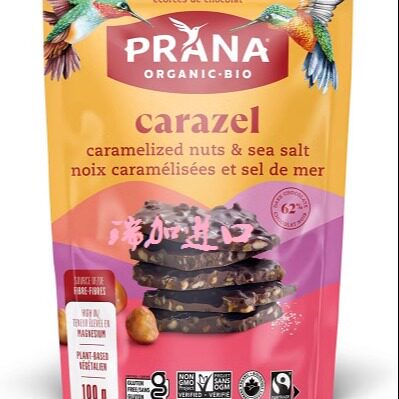 包邮加拿大Prana Carazel方块黑巧焦糖坚果海盐100克多味238元3包