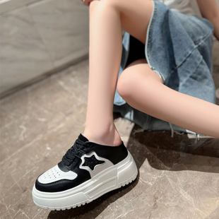 夏季高级感外穿增高拖鞋包头半拖鞋女高跟鞋8cm真皮厚底松糕凉拖