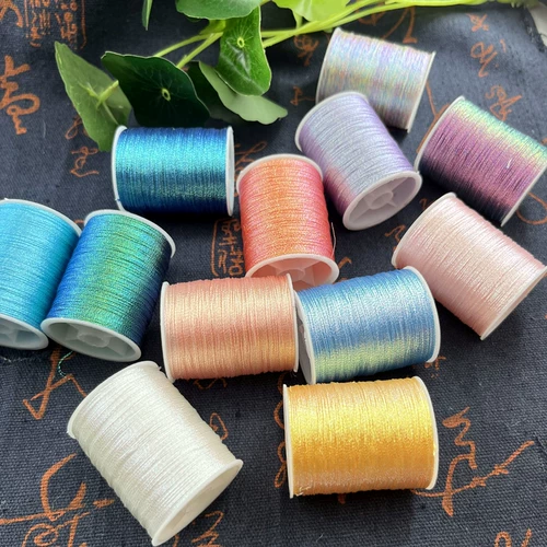 Плетеный браслет ручной работы с кисточками, набор материалов, золото и серебро, DIY