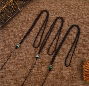 手工编织绳子 翡翠小玉绿珠项链绳 吊坠挂绳玉器饰品配玉线