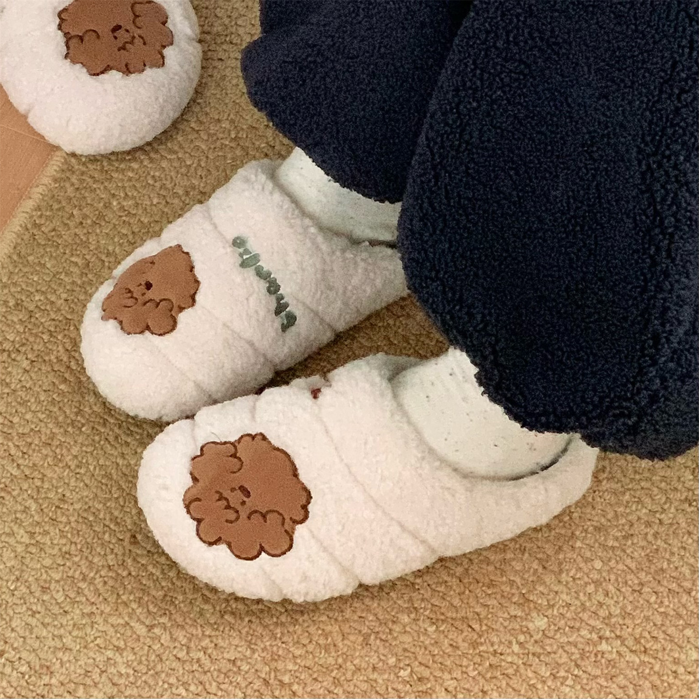 细细条miiiiichan联名棉拖鞋