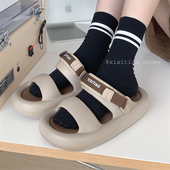 个性 外穿踩屎感情侣凉鞋 潮酷运动风两穿凉拖鞋 时尚 男女士夏季 新款